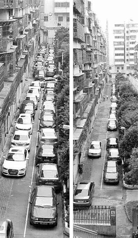 停車最默契的小區(qū)：80個車位停120輛車(圖)